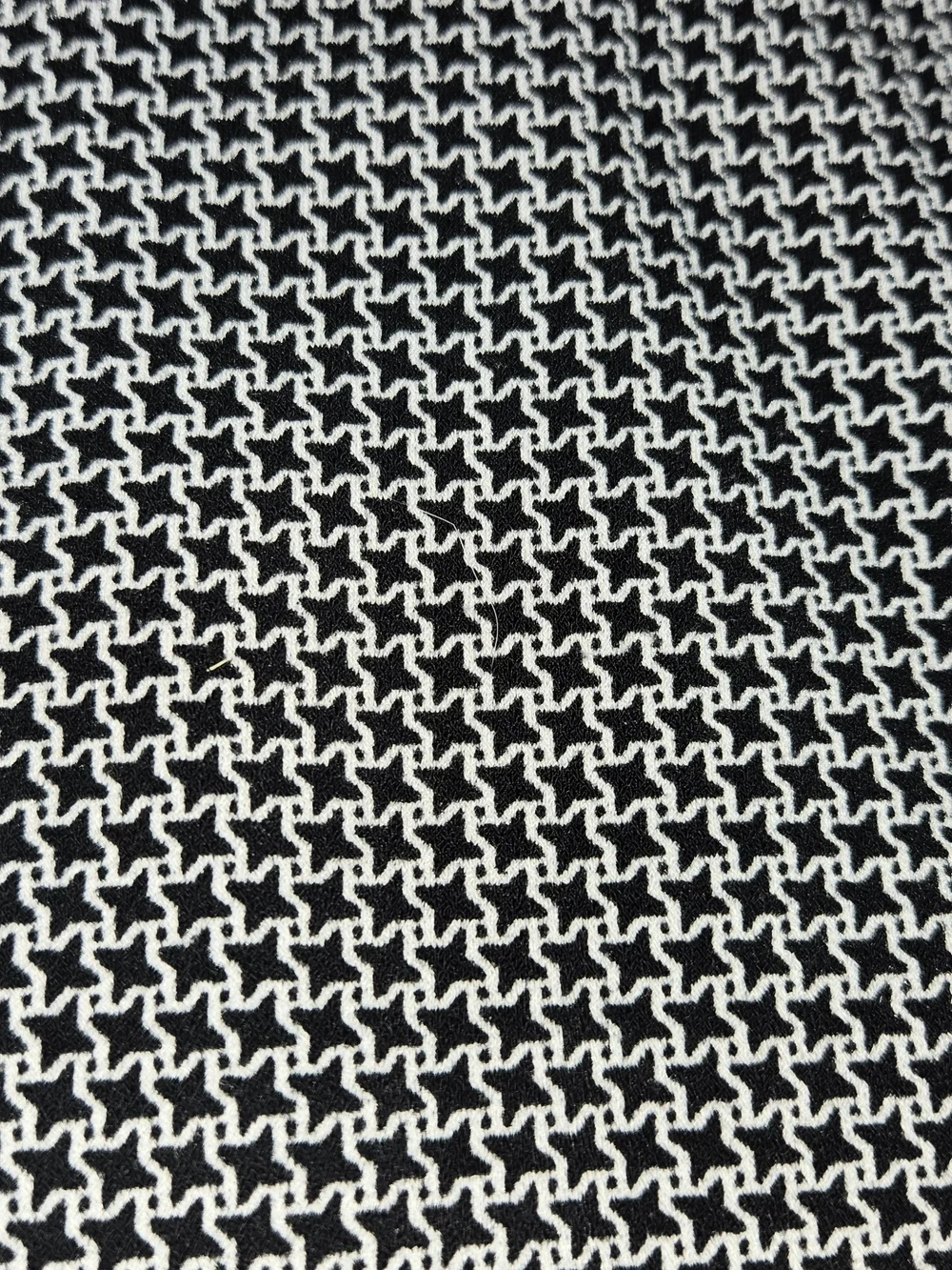 Michael Kors Black & White Houndstooth Track Pants with Side Stripe